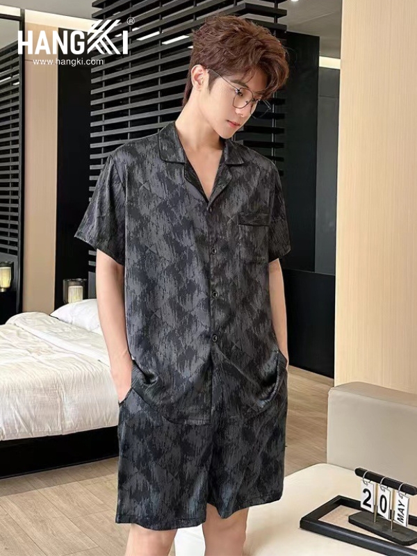 TN80 - Đồ Ngủ Pijama Nam Lụa Ngắn