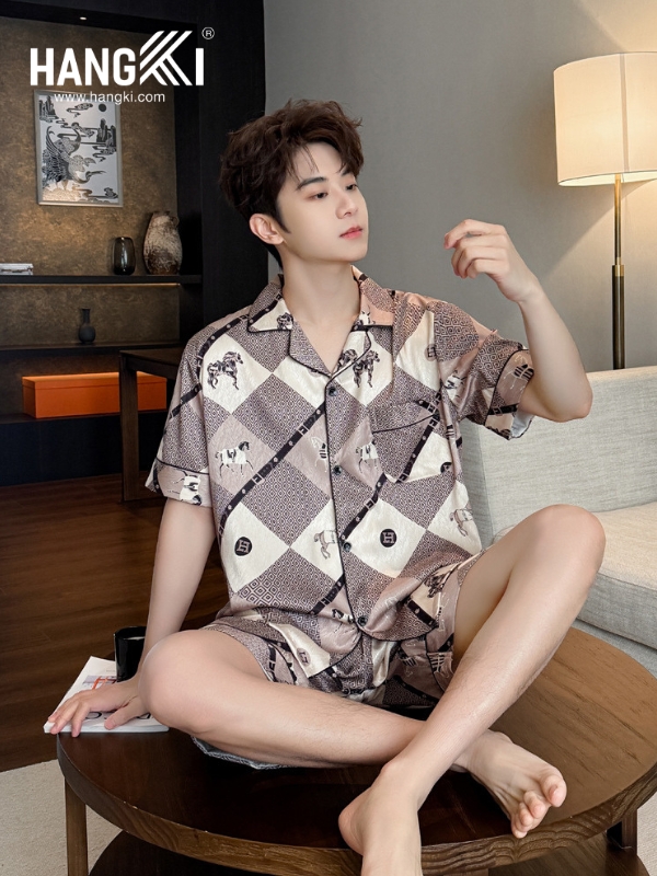 TN81 - Đồ Ngủ Pijama Nam Lụa Ngắn