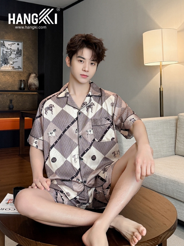 TN81 - Đồ Ngủ Pijama Nam Lụa Ngắn