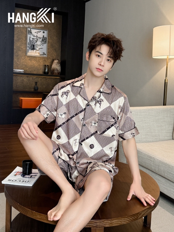 TN81 - Đồ Ngủ Pijama Nam Lụa Ngắn