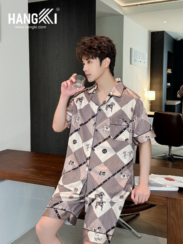 TN81 - Đồ Ngủ Pijama Nam Lụa Ngắn