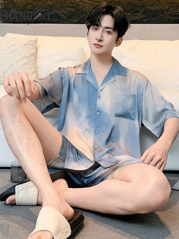 TN82 - Đồ Ngủ Pijama Nam Lụa Ngắn
