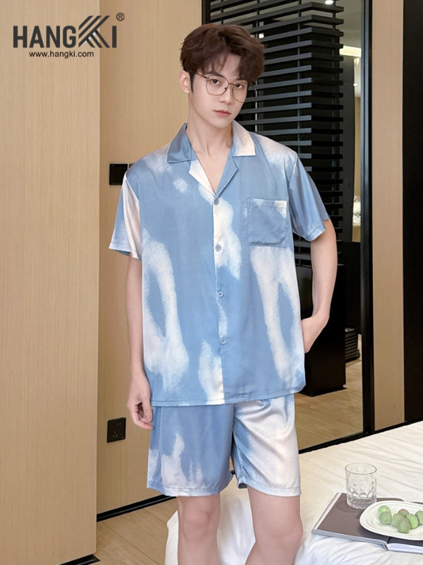 TN82 - Đồ Ngủ Pijama Nam Lụa Ngắn