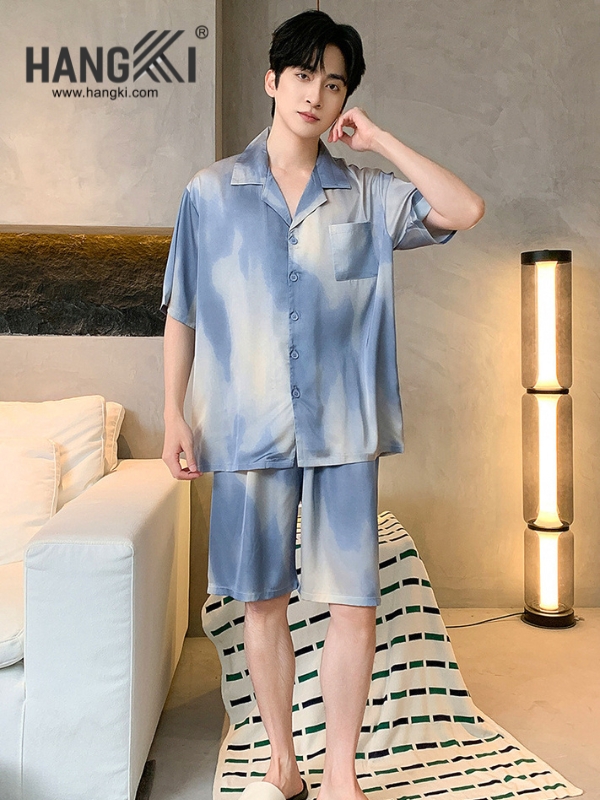 TN82 - Đồ Ngủ Pijama Nam Lụa Ngắn