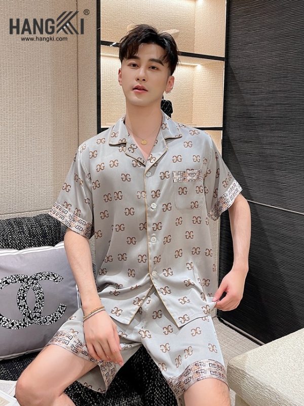 TN86 - Đồ Ngủ Pijama Nam Lụa Ngắn