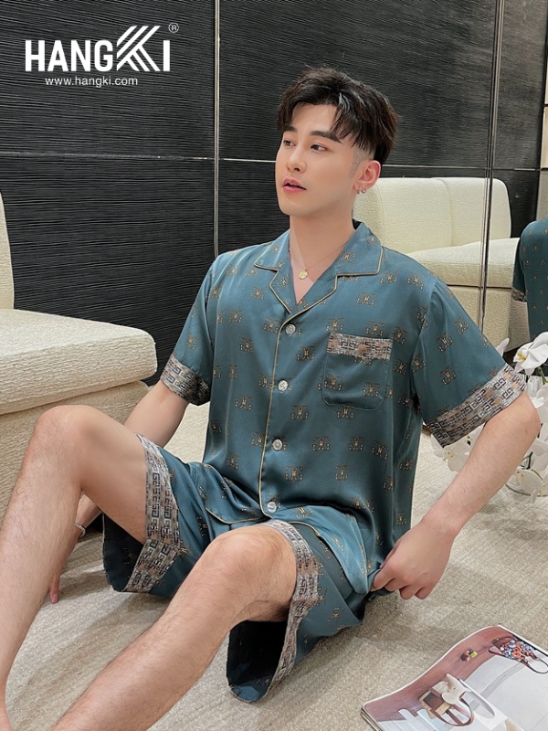 TN86 - Đồ Ngủ Pijama Nam Lụa Ngắn
