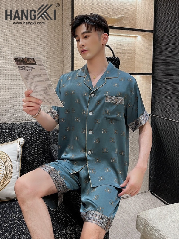 TN86 - Đồ Ngủ Pijama Nam Lụa Ngắn
