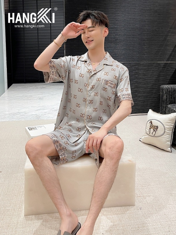 TN86 - Đồ Ngủ Pijama Nam Lụa Ngắn