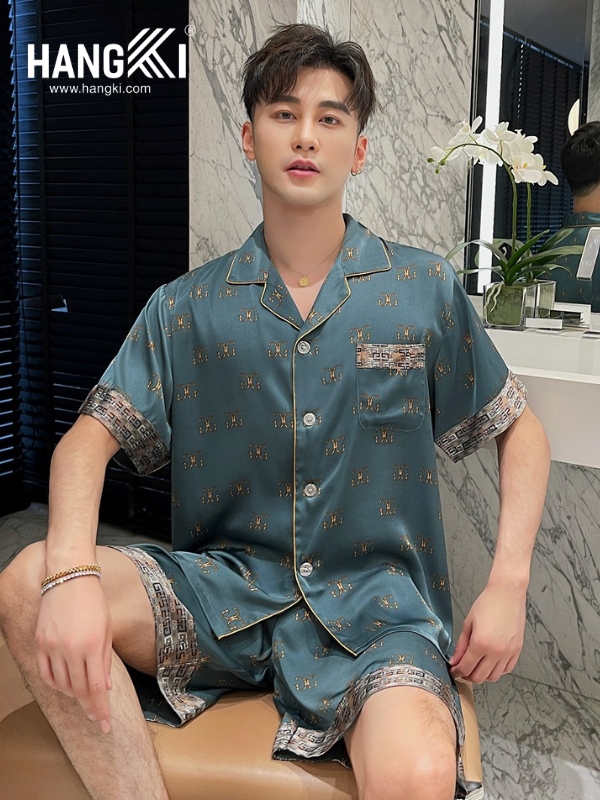 TN86 - Đồ Ngủ Pijama Nam Lụa Ngắn