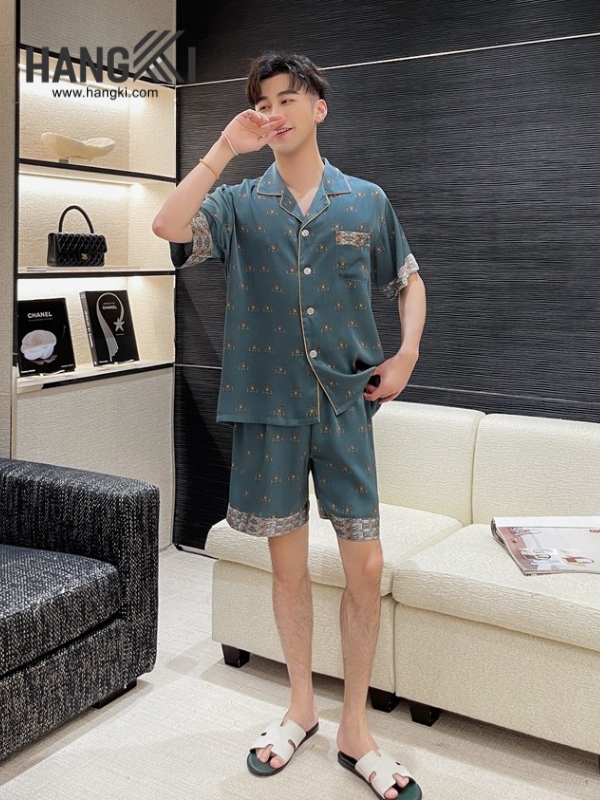 TN86 - Đồ Ngủ Pijama Nam Lụa Ngắn