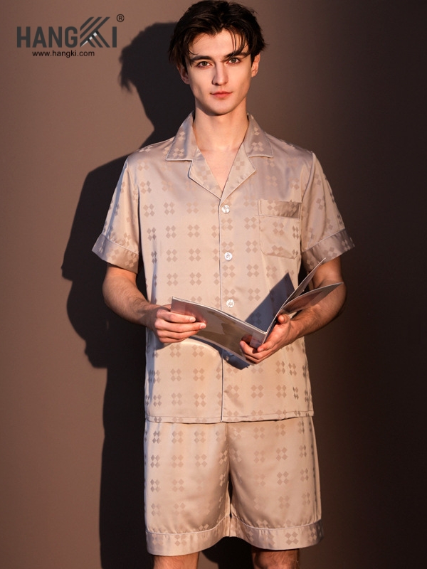 TN87 - Đồ Ngủ Pijama Nam Lụa Ngắn