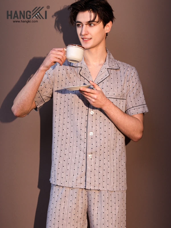 TN89 - Đồ Ngủ Pijama Nam Lụa Ngắn