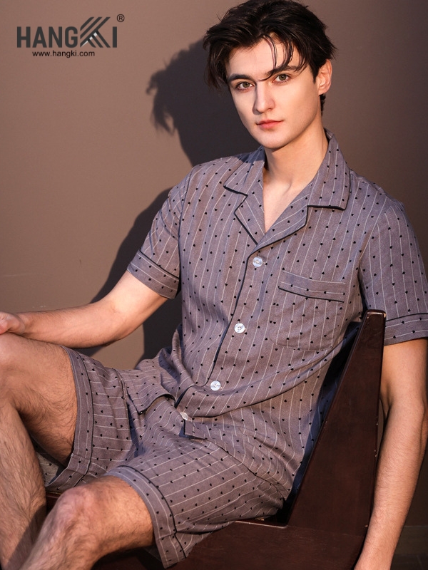 TN89 - Đồ Ngủ Pijama Nam Lụa Ngắn