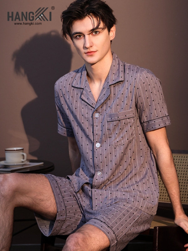 TN89 - Đồ Ngủ Pijama Nam Lụa Ngắn