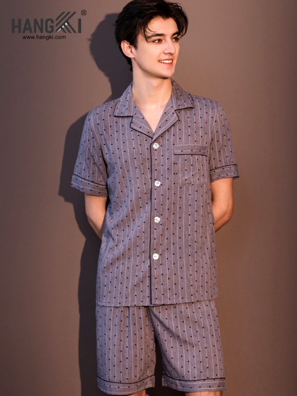 TN89 - Đồ Ngủ Pijama Nam Lụa Ngắn