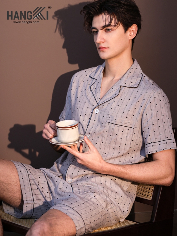TN89 - Đồ Ngủ Pijama Nam Lụa Ngắn