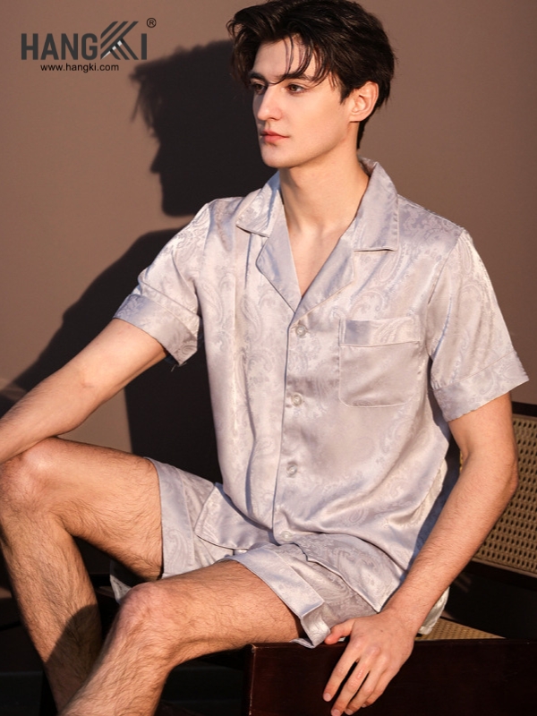TN90 - Đồ Ngủ Pijama Nam Lụa Ngắn