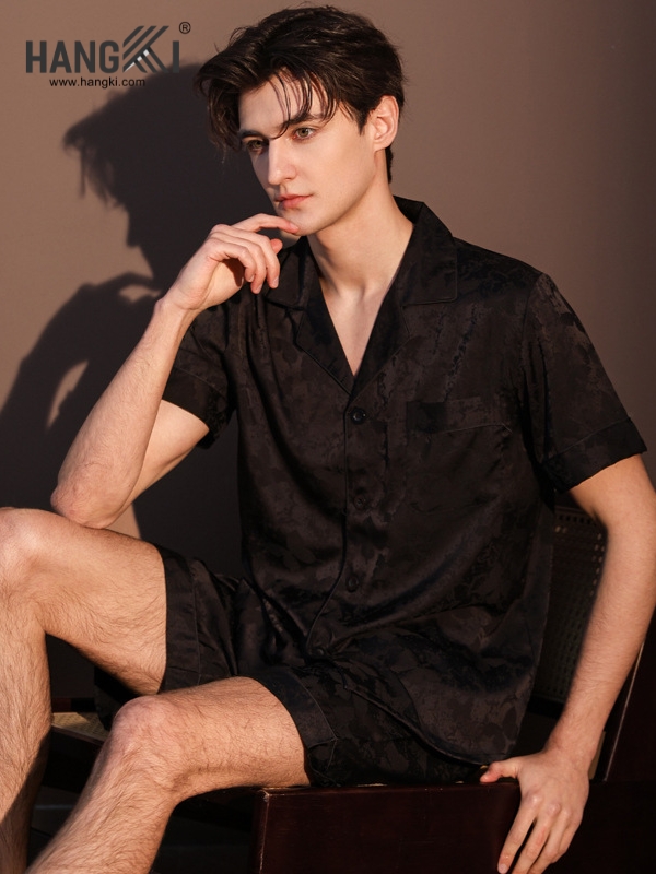 TN91 - Đồ Ngủ Pijama Nam Lụa Ngắn