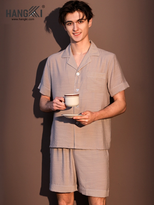 TN92 - Đồ Ngủ Pijama Nam Lụa Ngắn