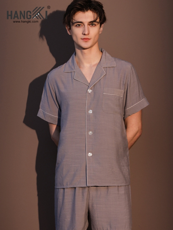 TN92 - Đồ Ngủ Pijama Nam Lụa Ngắn