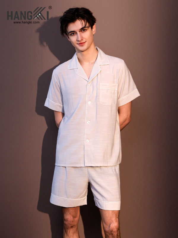 TN92 - Đồ Ngủ Pijama Nam Lụa Ngắn